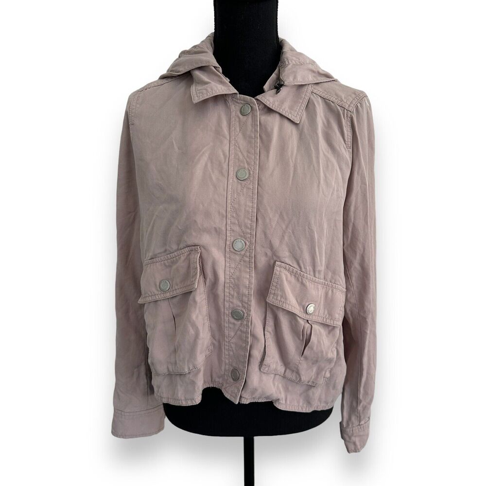 Free people Utility Mauve Lightweight Hooded Jacket Women's Size XS With Flaw